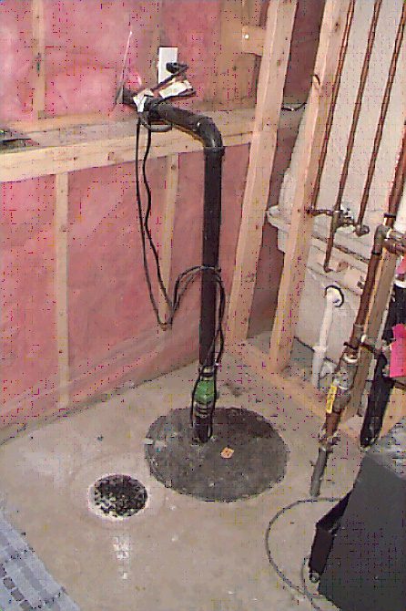 Sump Pump Correctly Installed System in basement