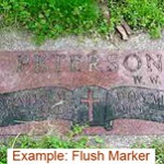 Cemetery Flush Marker