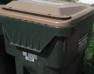 West Central Sanitation Green/Tan Recycling Bin