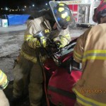 Hutchinson Fire Department Training removing windshield