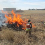 Hutchinson Fire Department Training wild grass fire